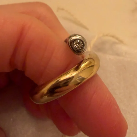 DEMARSON
Ana Two-tone Ring in 12kt Gold-plated Brass - Picture 7 of 10